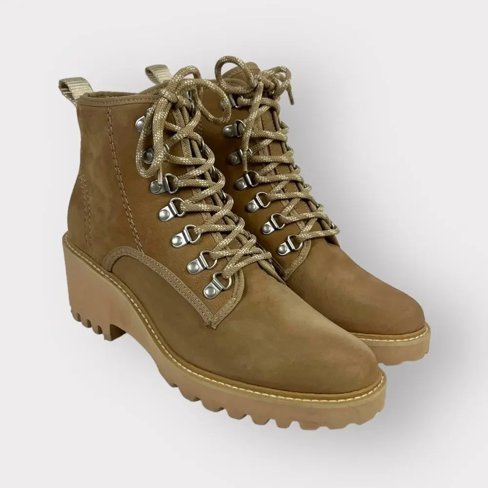 Dolce Vita Huey Hiker Lace-Up Bootie in Mushroom Nubuck Size 10 - Picture 1 of 15